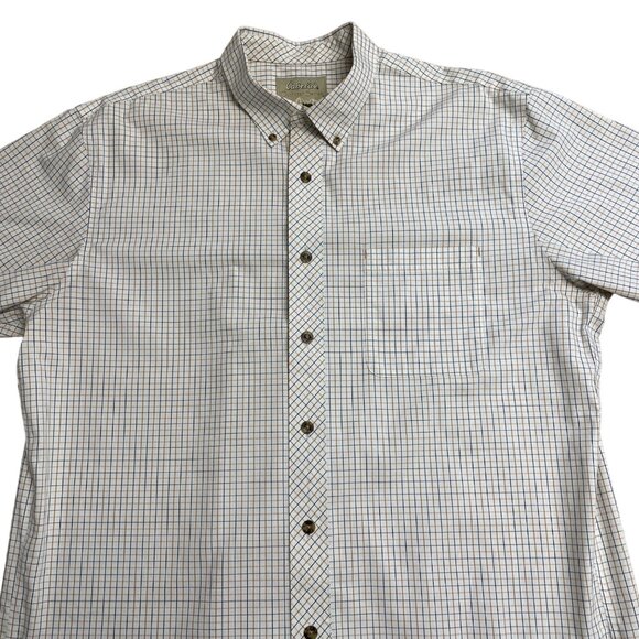 CABELAS SHIRT BUTTON DOWN PLAID 100% COTTON OUTFITTER SERIES MENS SHORT SLEEVE - Picture 5 of 11